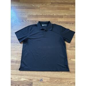 AriatTEK Mens XXL Heat Series Polo Shirt Short Sleeve Performance Black